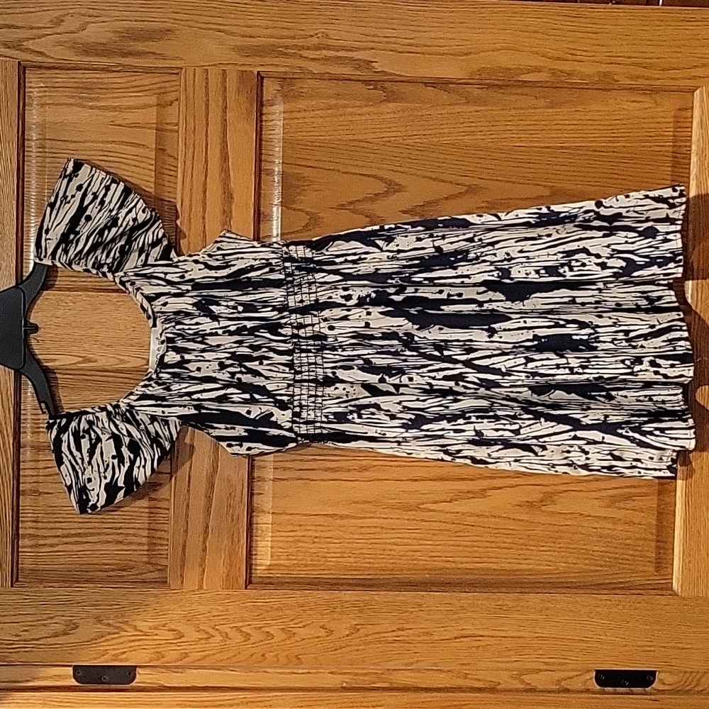 Navy and cream Dress